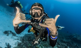 A scuba diver A scuba diver